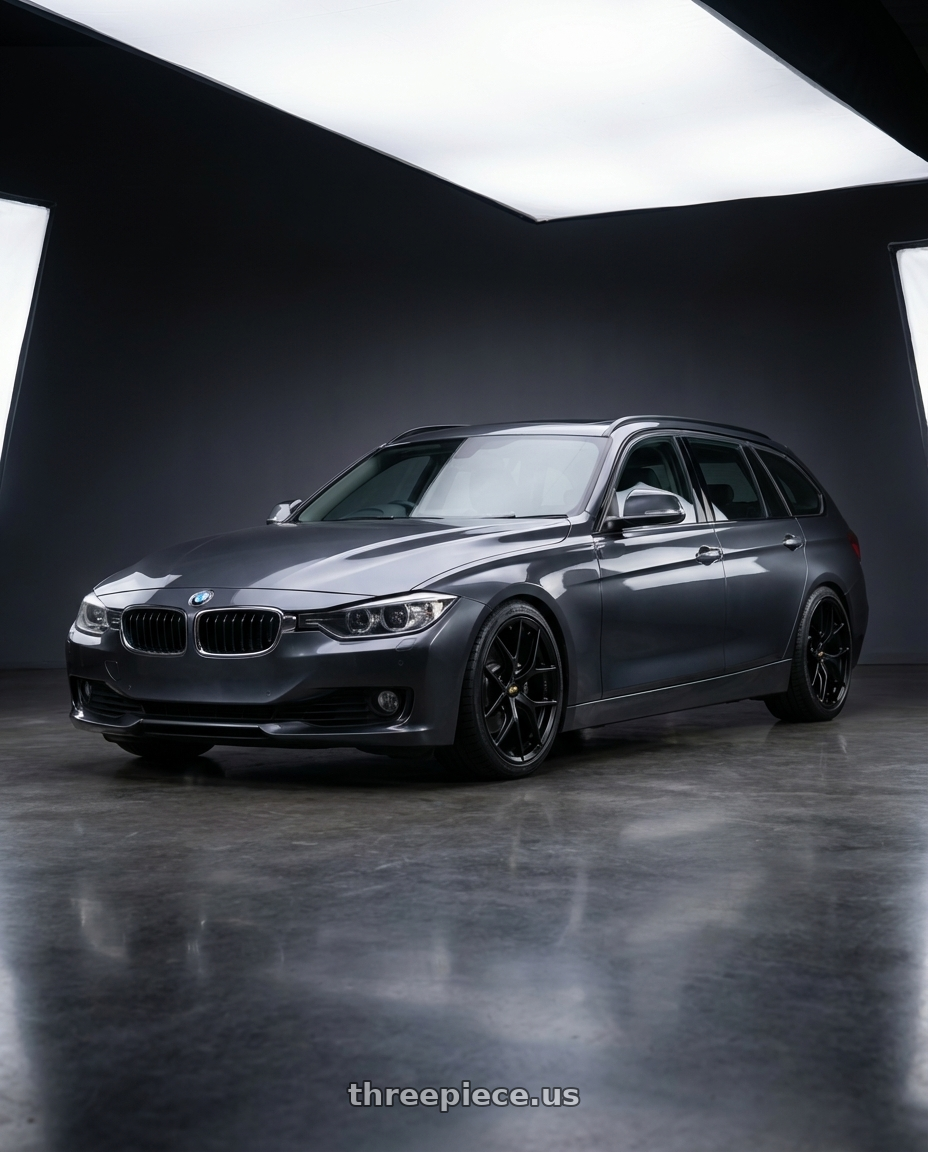 2016 BMW 3 Series F30 with BBS FI-R 5x120 19x9.5+22 Satin Black wheels