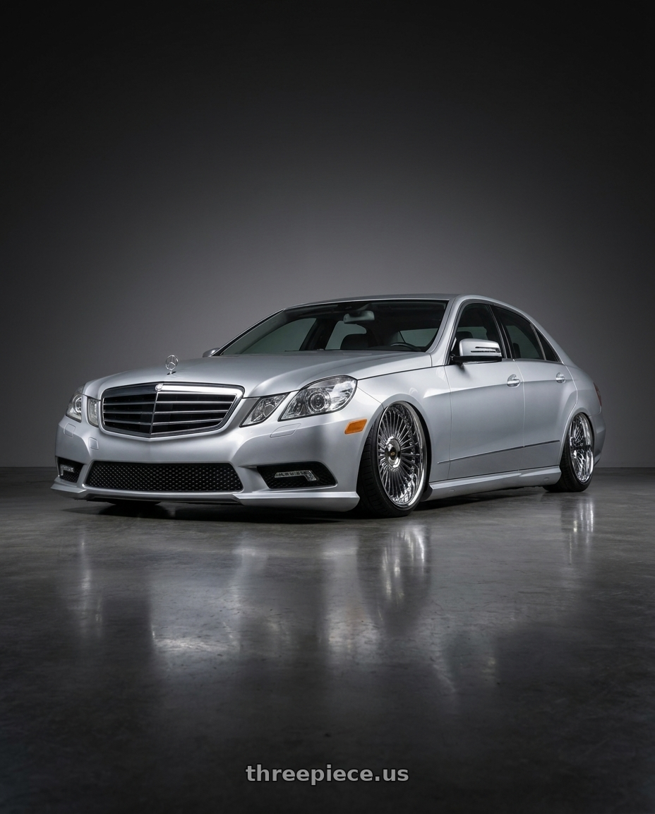 2010 Benz e550 with Work Emitz Black Polish 5x100 19x9.0 +12 wheels
