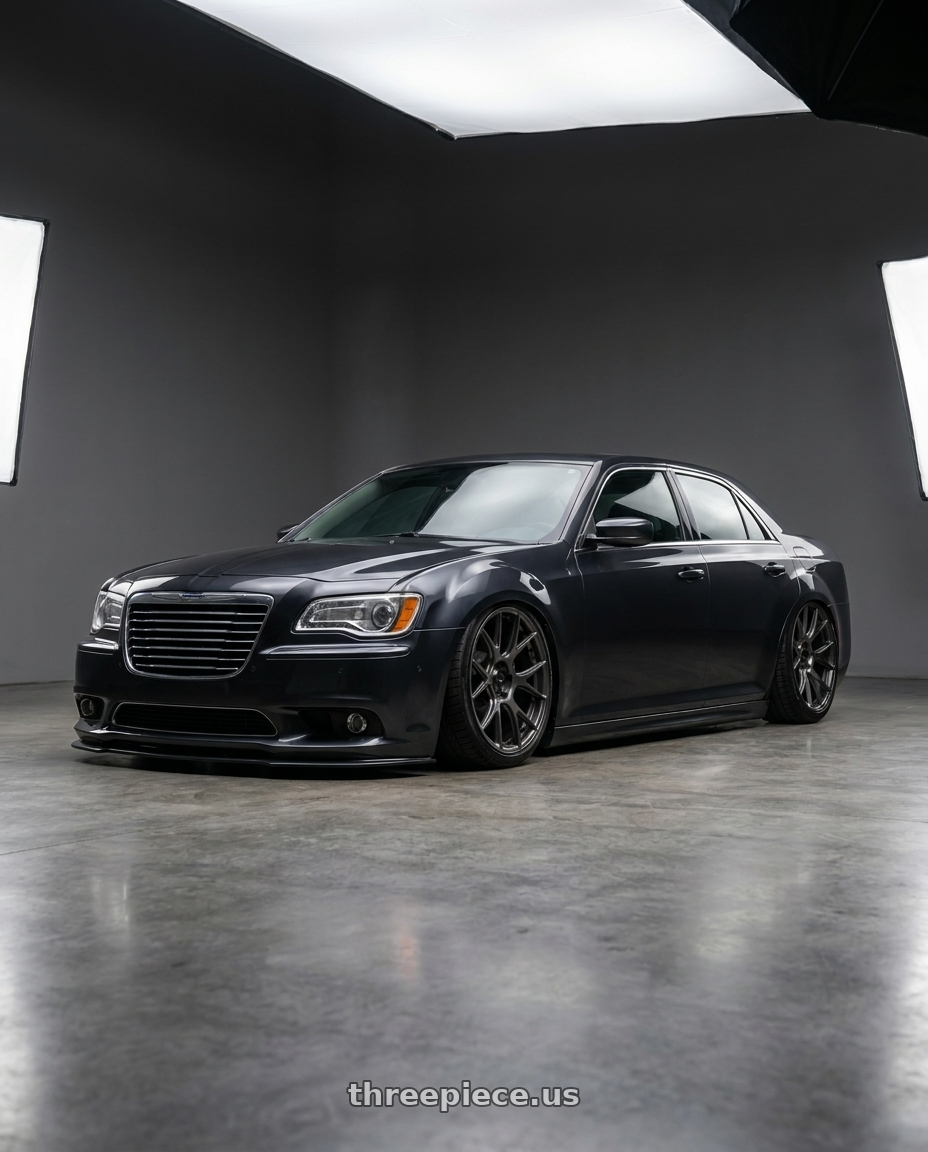 2021 Chrysler 300c with Konig Ampliform 5x115 20x11+21 Dark Metallic Graphite wheels
