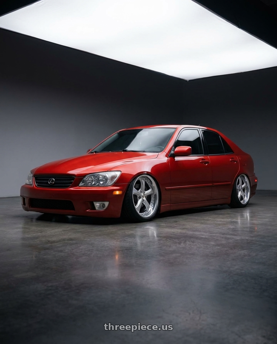 2001 lexus is300 with Work Wheels VS-KF 5x114.3 18x9+15 Light Grey Silver A Disk FULL REVERSE wheels