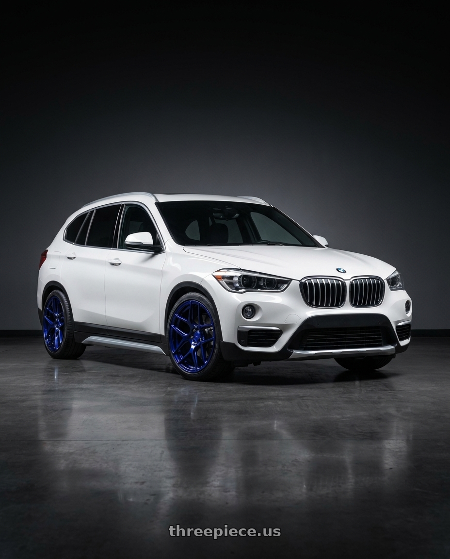 2018 Bmw X1 Sdrive with MRR FS1 5x130 18x8.5  +45 Candy Blue wheels