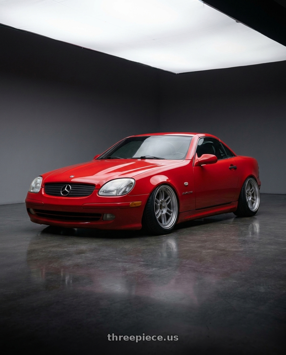1998 Mercedes slk230 with Work Wheels VS-KF 5x105 18x9.5-17 Light Grey Silver A Disk FULL REVERSE wheels