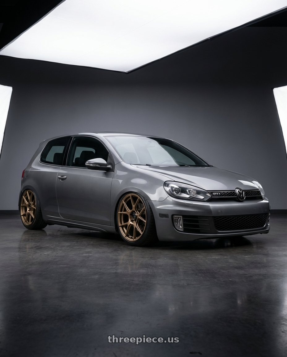 2013 Volkswagen GTI MK6 with Konig Ampliform 5x112 18x8.5+43 Gloss Bronze wheels