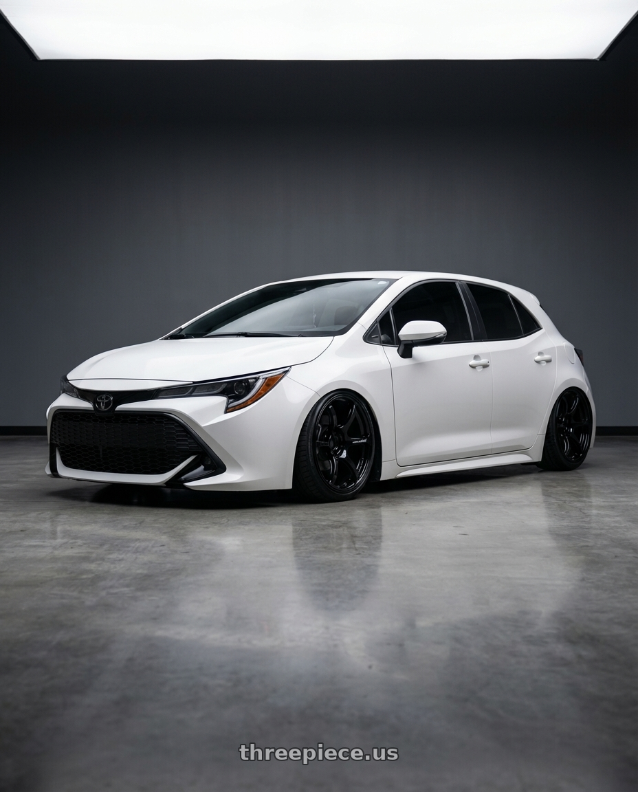 2023 Toyota Corolla Hatchback with Advan RGIII 5x114.3 18x10.5+15 Gloss Black wheels
