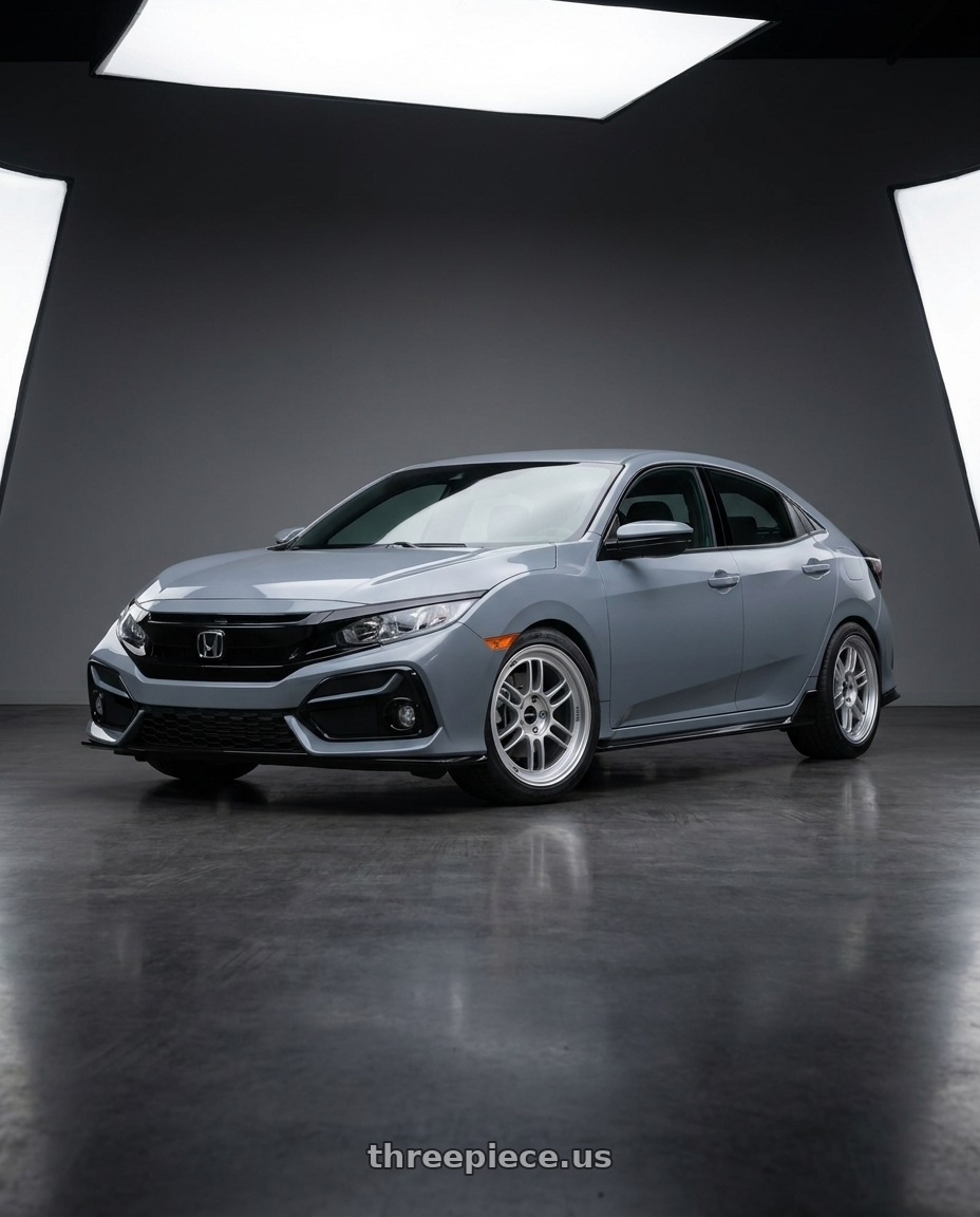 2021 Honda Civic Type R with Enkei RPF1 5x120 18x8.5+40 Silver wheels