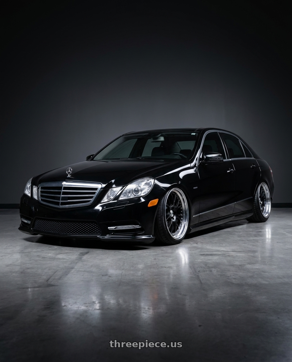 2010 Benz E550 with SSR Professor MS3 4x100 18x7+6 HP Disk Flat Black wheels