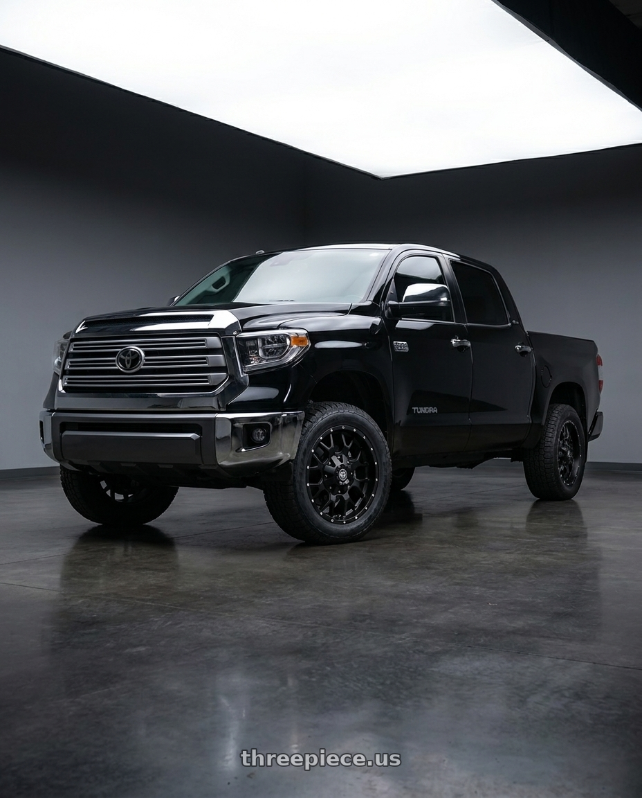 2021 Toyota Tundra 1794 Edition with Mayhem Warrior 8015 5x150/5x139.7 20x9+18 Matte Black wheels