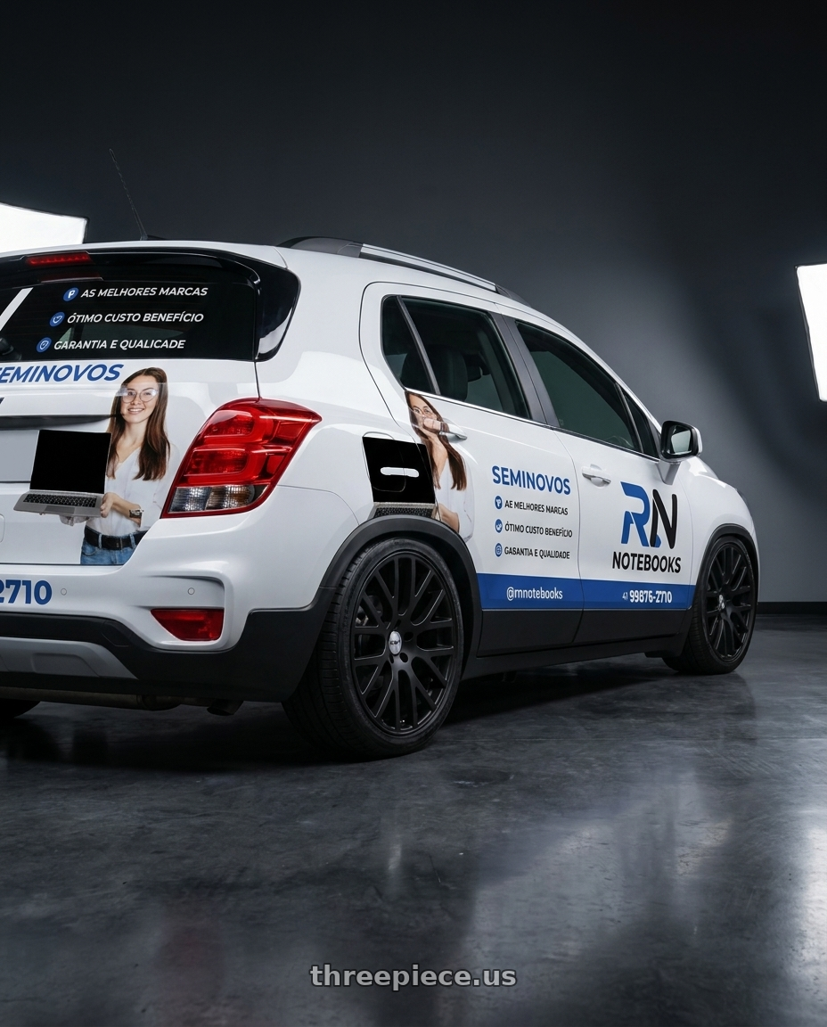 tracker 2017 adesivada with TSW DONINGTON 4X100 17X7 +40 MATTE BLACK wheels rear three quarter view square tires