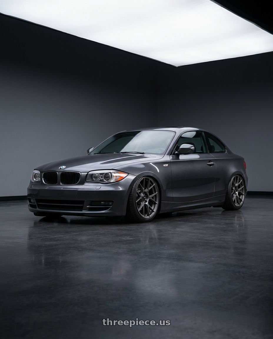 2012 BMW 1 Series E82 with Konig Ampliform 5x120 19x8.5+32 Dark Metallic Graphite wheels