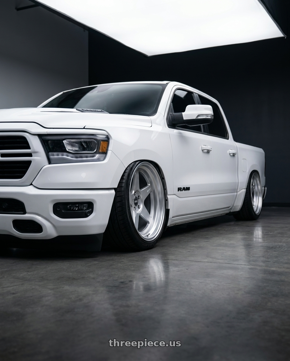 2026 Ram 1500 Sport GT with ESR Wheels CR SERIES CR5 5x100 18x10.5 +22 Hyper Silver wheels