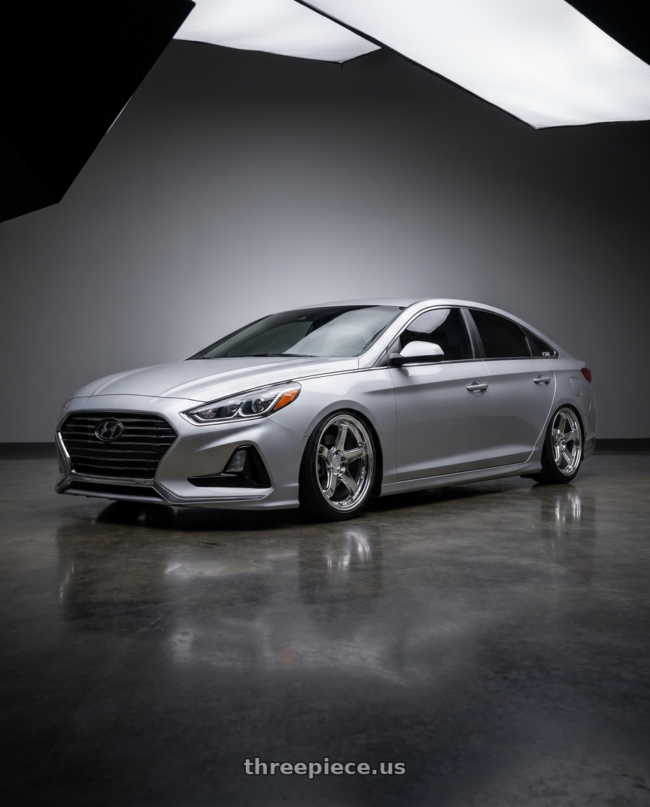 2019 Hyundai Sonata SE with KATANA RACING HR05 5x114.3 18x9.5 +22 Chrome wheels