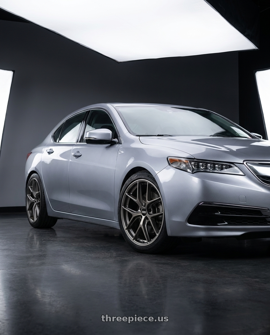 2019 Acura TLX with BBS CC-R 5x114.3 19x8.5+30 Satin Platinum wheels