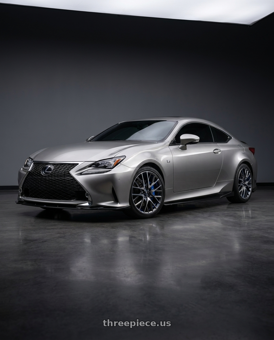 2016 Lexus RC 350 F Sport with WedsSport SA-25R 5x114.3 18x9.5+38 Blue Light Chrome II wheels