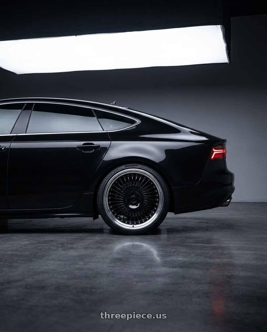2021 Audi a with Heritage Wheel SENDAI-DIR wheels rear three quarter view square tires