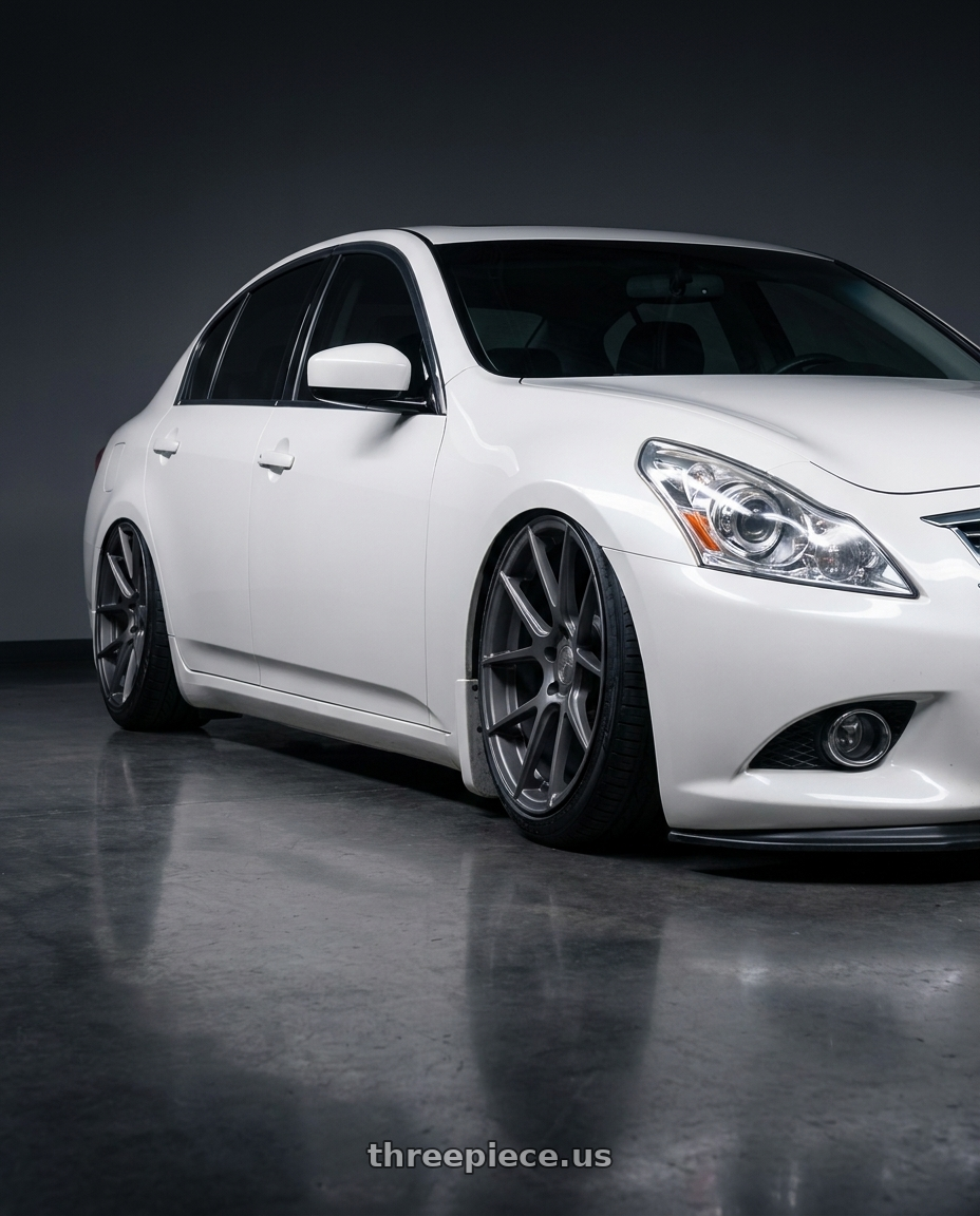2012 Infiniti G37 with Avant Garde Wheels M510 5X114.3 19x9.5 +40 Dolphin Grey wheels