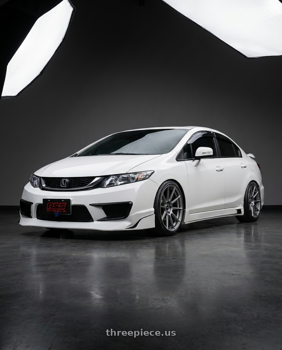 2015 Honda civic with Enkei TS10 5x114.3 18x8.5+50 Grey wheels