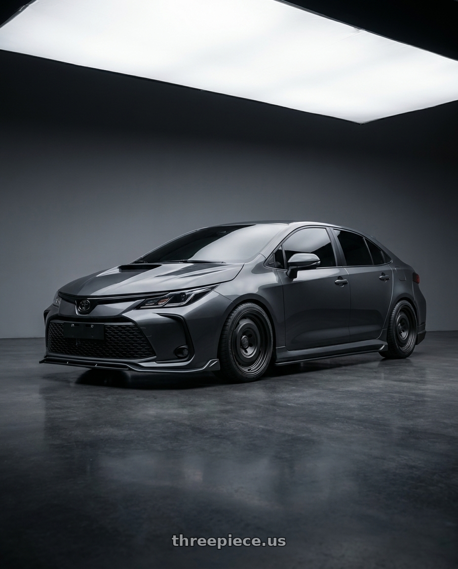 2025 Toyota Corolla  with fifteen52 ANALOG HD 5x120 17x8.0 +25 ASPHALT BLACK (SATIN BLACK) wheels
