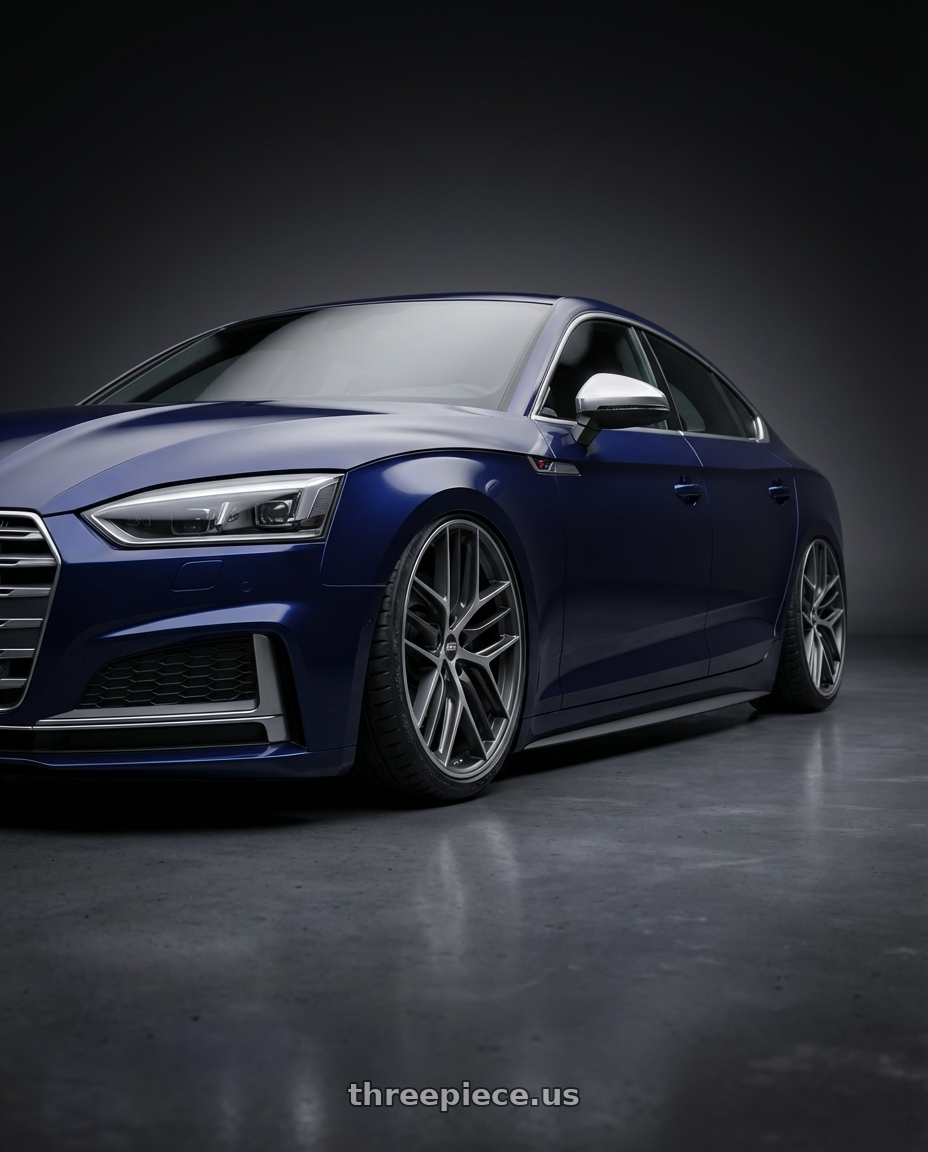 2014 Audi S5 B8 with BBS CC-R 5x112 20x8.0+27 Graphite w/ Diamond Cut Face wheels