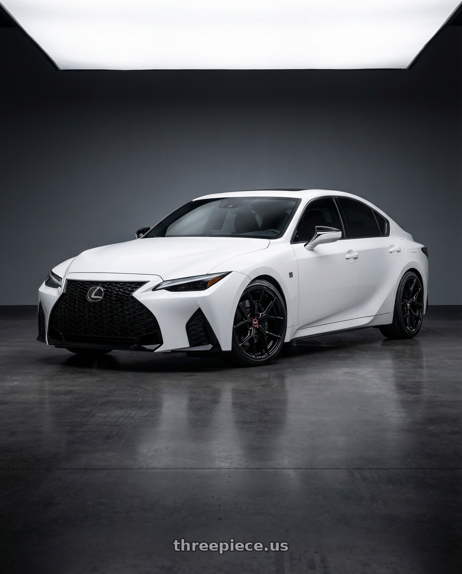 2018 Lexus IS 350 F Sport with Vossen HF-5 19x8.5 / 5x114.3 / ET32 / Flat Face / 73.1 - Gloss Black Wheel - HF5-9N60 wheels