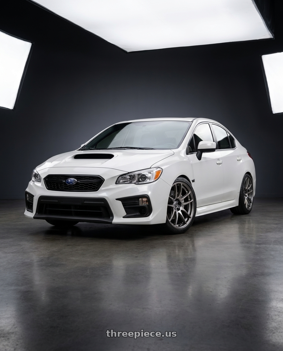 2021 subaru wrx with WORK Emotion CR Shigoku 5x114.3 18x9.5 +38 Glow Gunmetal GGM wheels