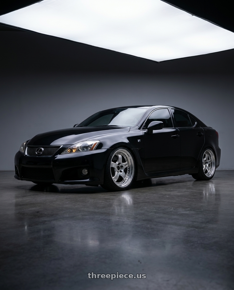 2011 Lexus isf with Work Meister S1 3P 5x114.3 19x9+38 L Disk Silver wheels