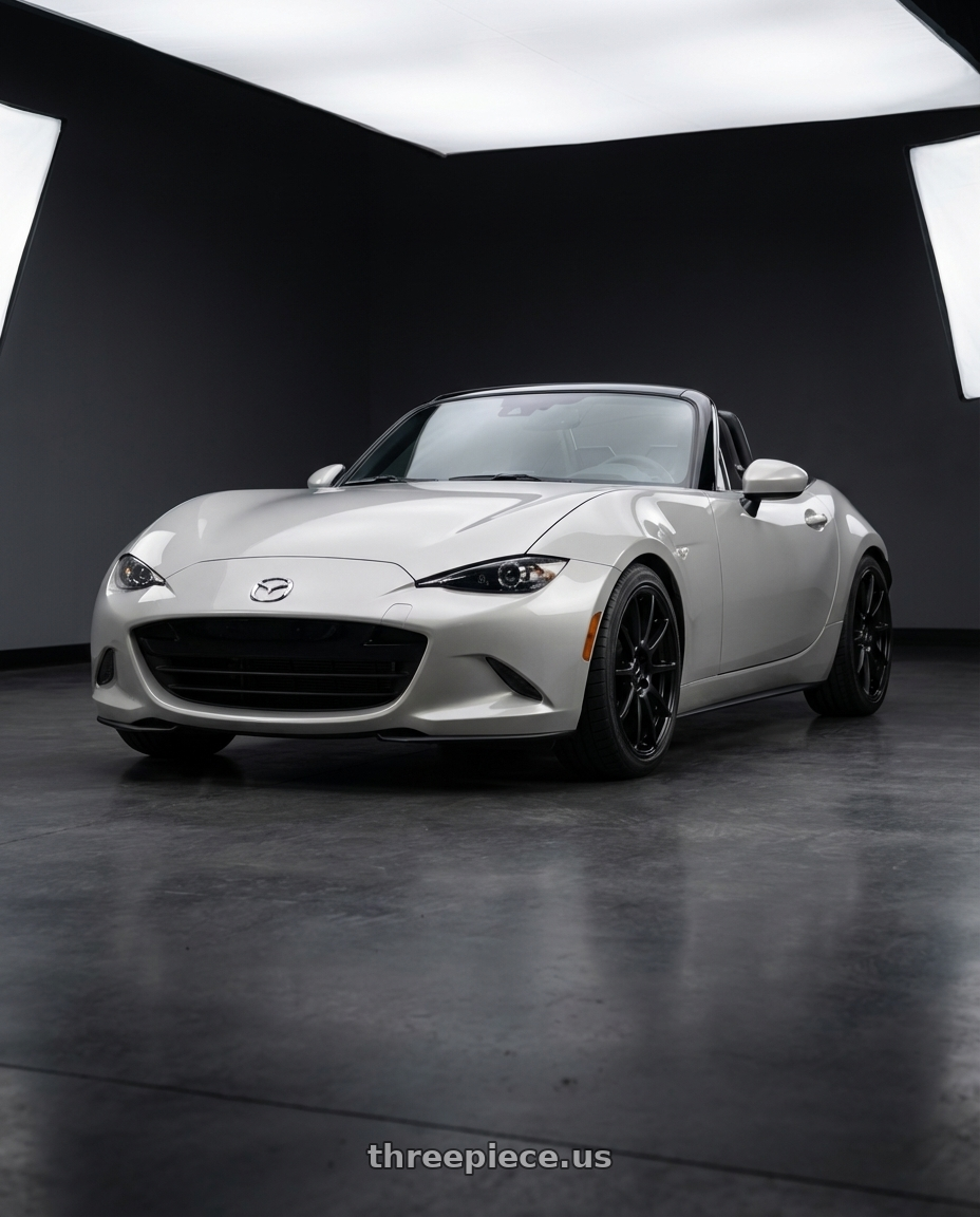 2021 Mazda MX-5 Miata ND with Ssr Gtv02 5x114.3 17x7+42  FLAT BLACK wheels