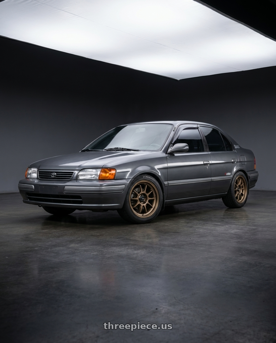 1996 Toyota Tercel EL51 with Konig Hypergram 4x100 15x8+35 Race Bronze wheels