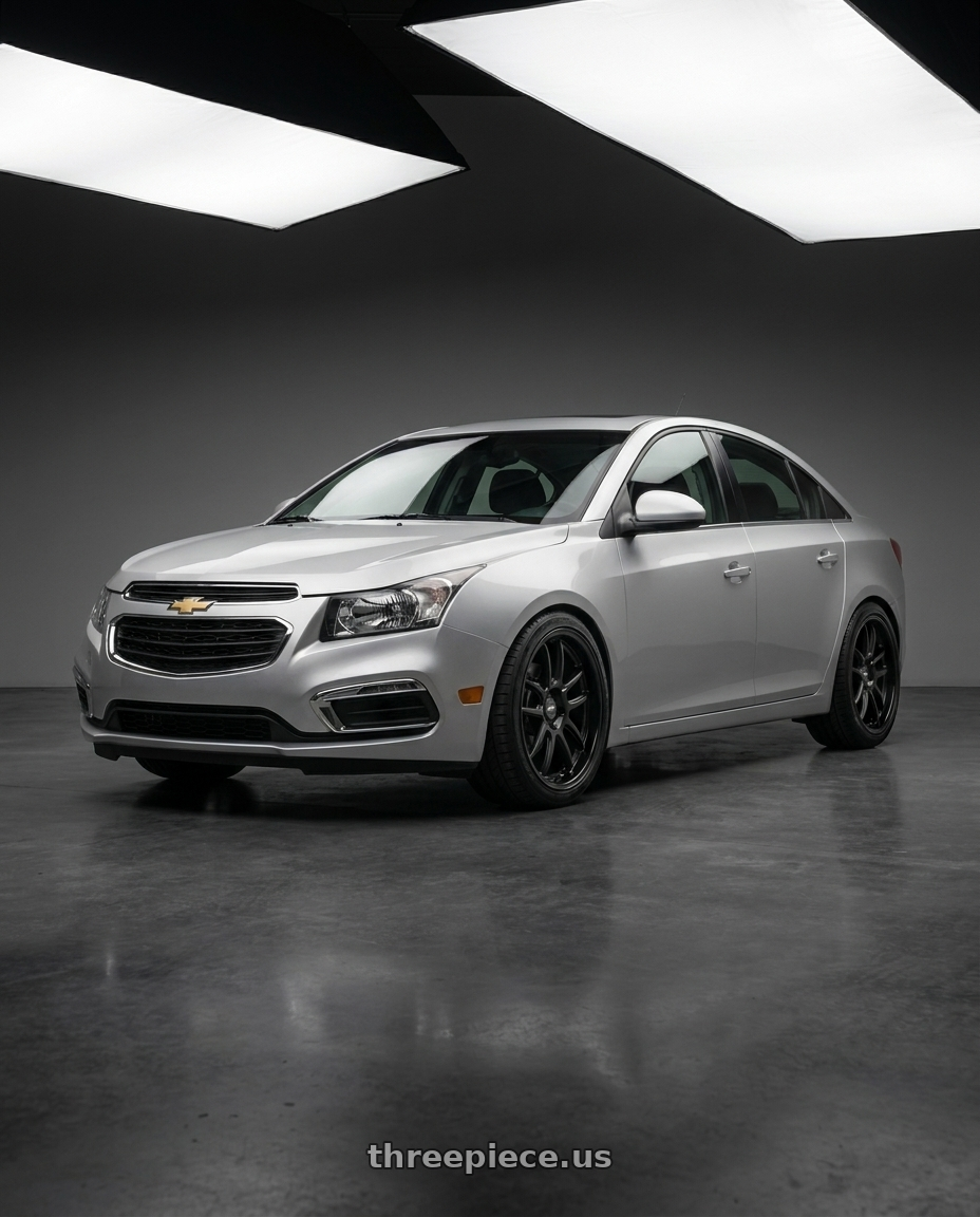 2015 Chevy Cruze with ESR Wheels APEX SERIES AP8 5x100 18x8.5 +30 Matte Black wheels