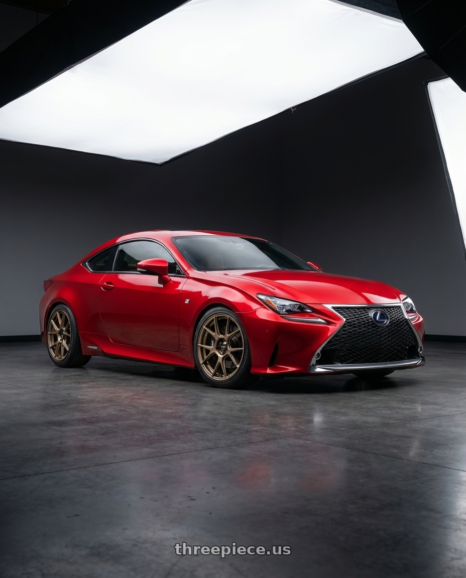 2018 Lexus RC F with Konig Ampliform 5x114.3 19x9.5+25 Gloss Bronze wheels