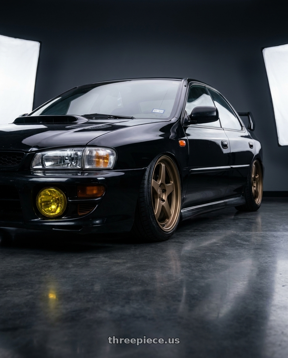 1998 Subaru Impreza GC8 with Kansei K12B KNP 5X100 17x9 35 Bronze wheels