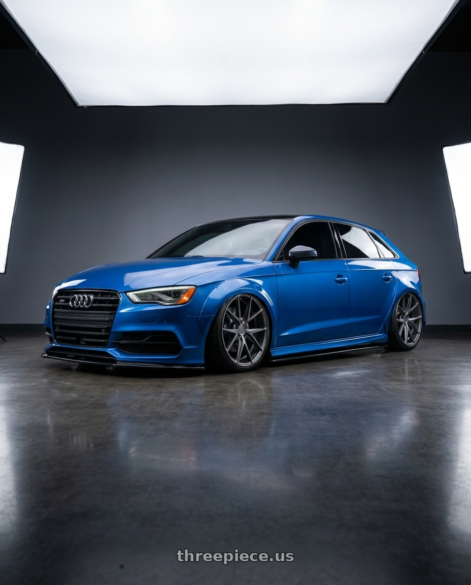 2019 Audi S3 8V with Niche 1PC M116 MISANO 5X112 19X9.5 +35 MATTE GUN METAL wheels