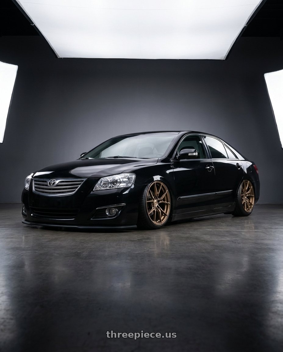 2007 Toyota Camry with E5 Wheels Daytona 5x120 20x9+38 BRONZE wheels