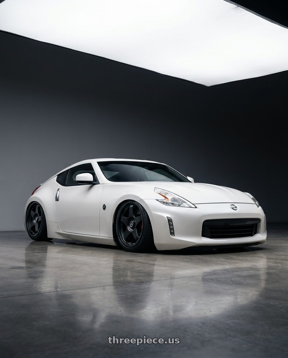 2019 Nissan 370Z with fifteen52 CHICANE 5x114.3 / 5x120 19x8.5 +35 ASPHALT BLACK (SATIN BLACK) wheels