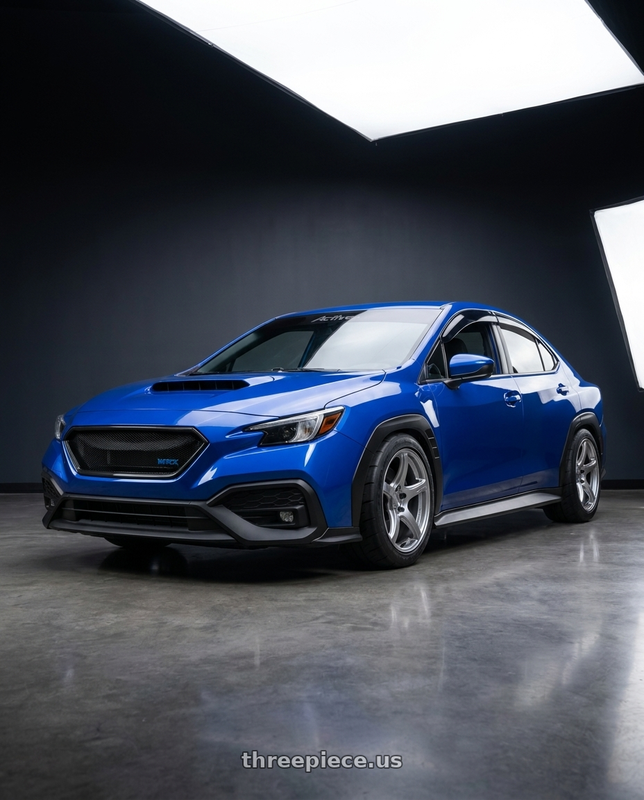 2023 subaru wrx with Work Emotion T5r 5x114.3 18x9.5 +30 Glow Silver wheels