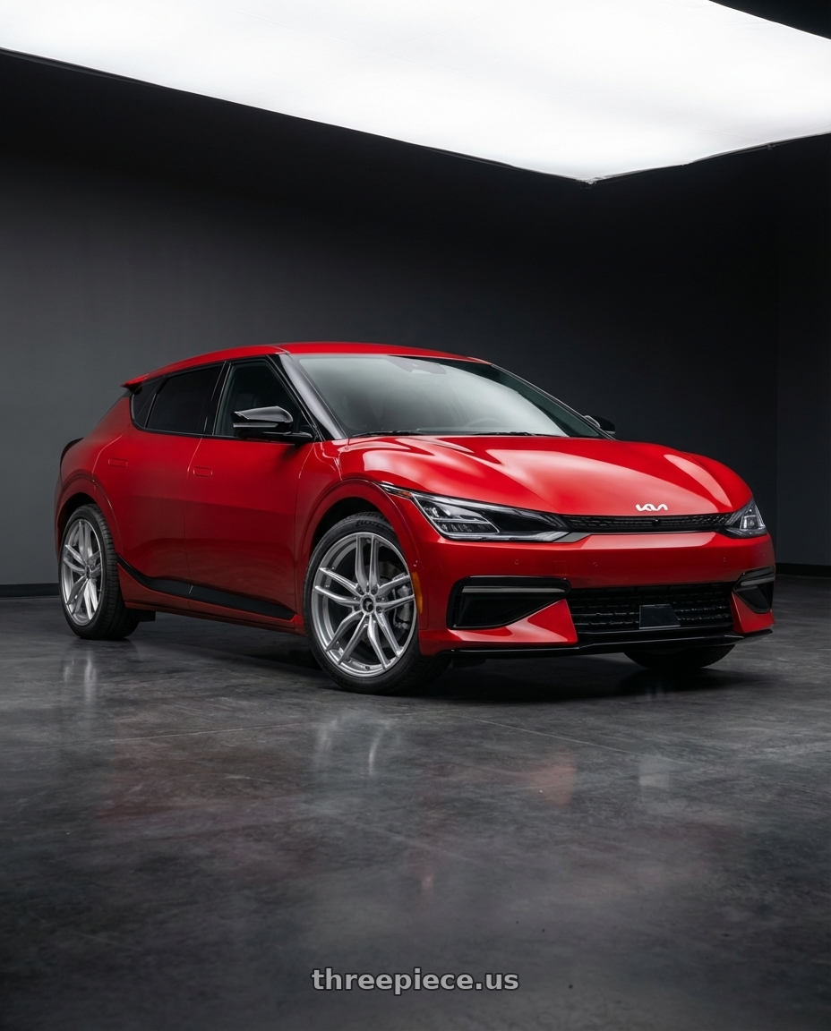 2024 kia ev6 with Fittipaldi 361S 5X112 18x8 +35 Brushed Silver wheels