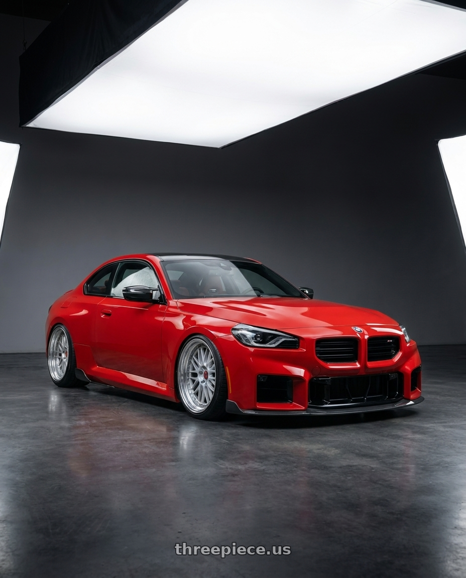 2023 BMW M2 G87 Toronto fitted with Work Wheels VS-KF 5x112 19x9.5+15 Light Grey Silver O Disk STEP RIM $949.5 wheels