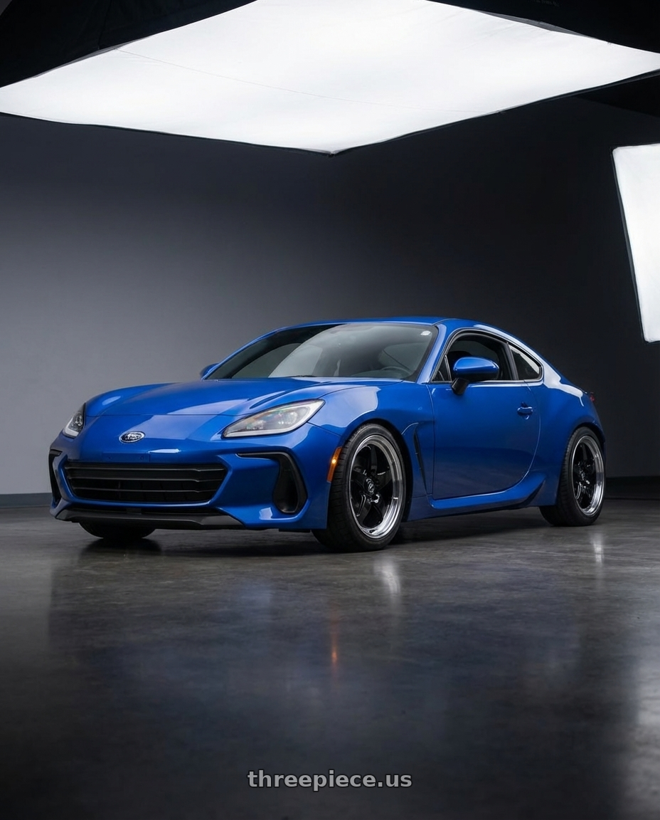 2024 Subaru BRZ with Forgestar D5 Drag 5x114.3 18x10 +22 Gloss Black Machined wheels