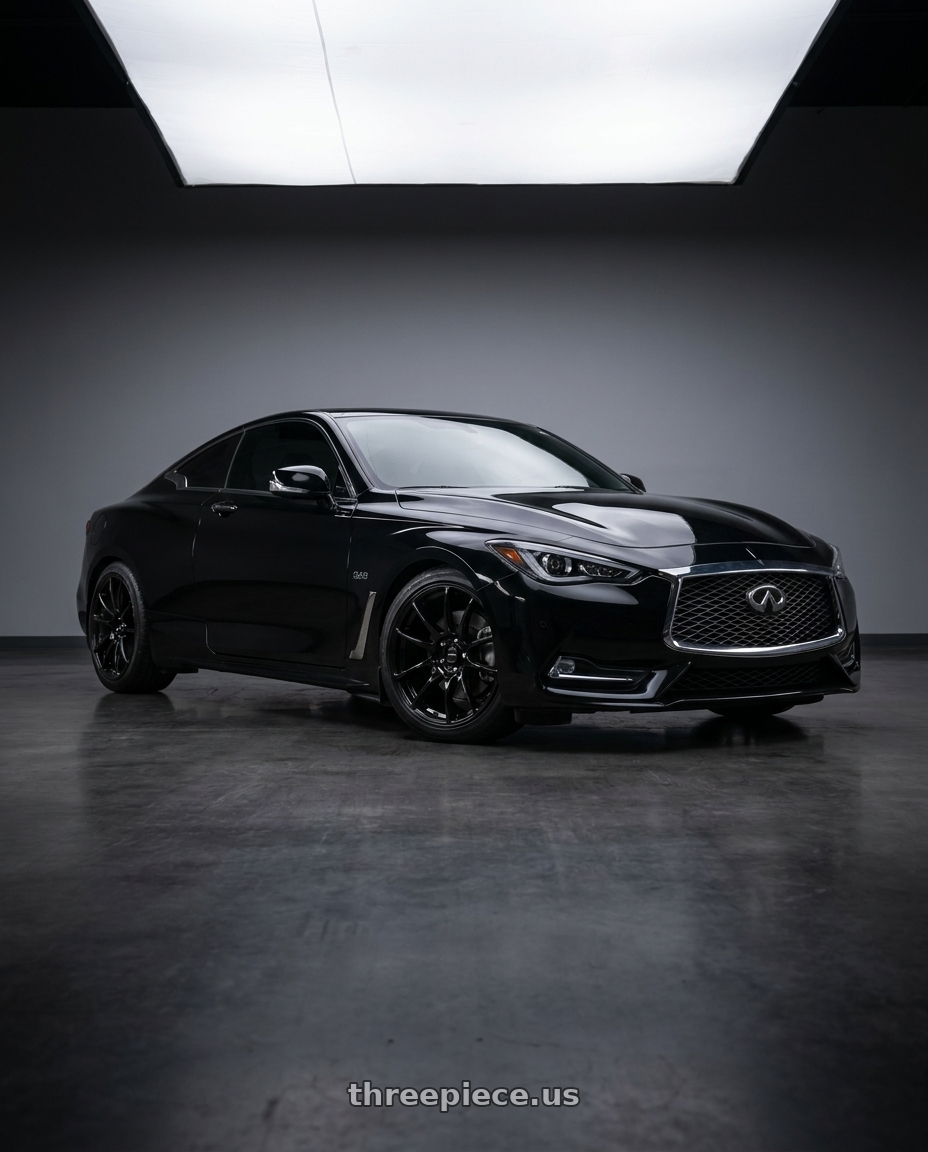 2017 infiniti q60 premium with Vors TR4 5x114.3 19x9.5  +35 Gloss Black wheels