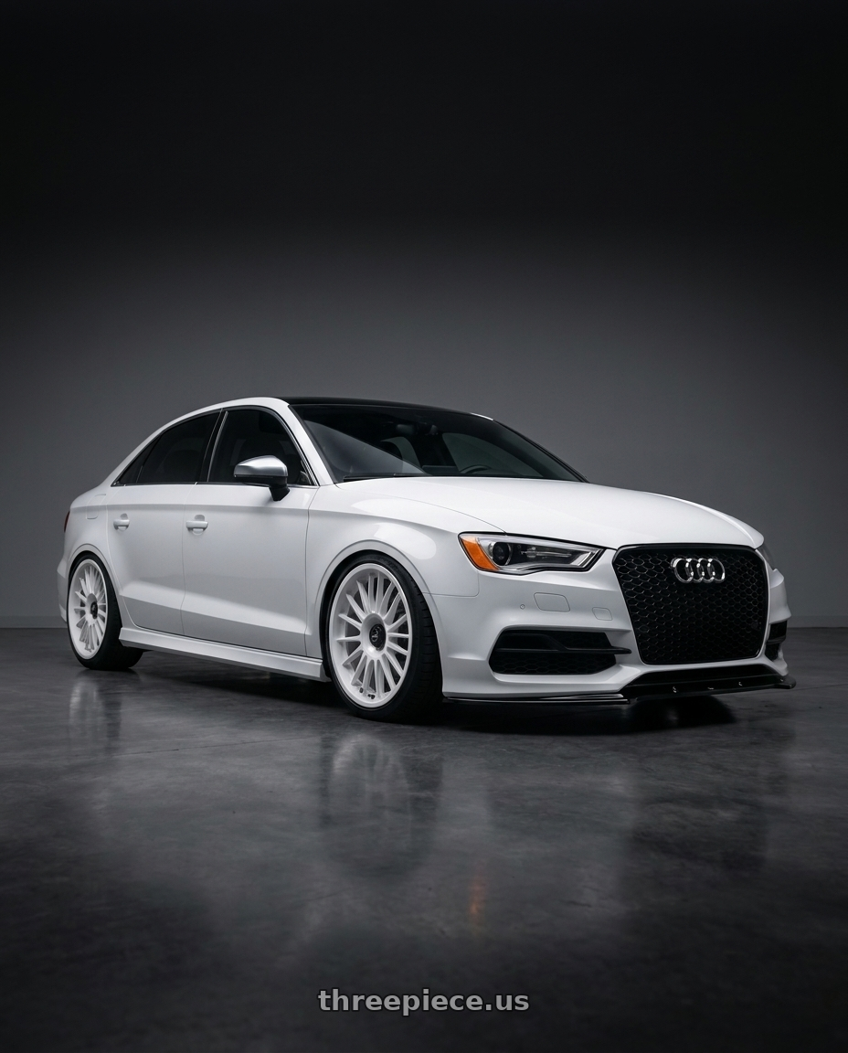 2016 audi s3 with fifteen52 PODIUM 5x112 / 5x120 18x8.5 +35 RALLY WHITE (GLOSS WHITE) wheels