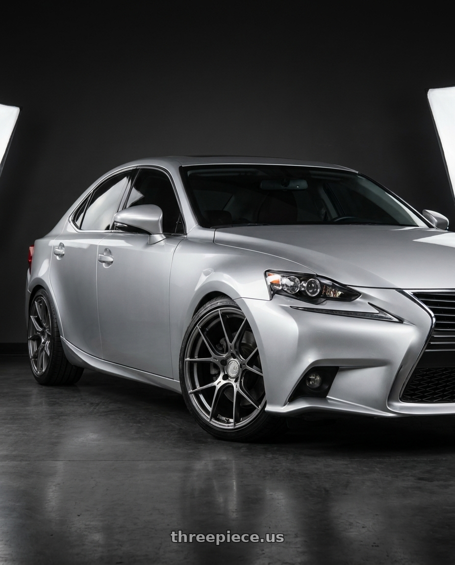 2016 Lexus IS350 with Aodhan AH-11 5x114.3 19x9.5 +35 Hyper Black wheels