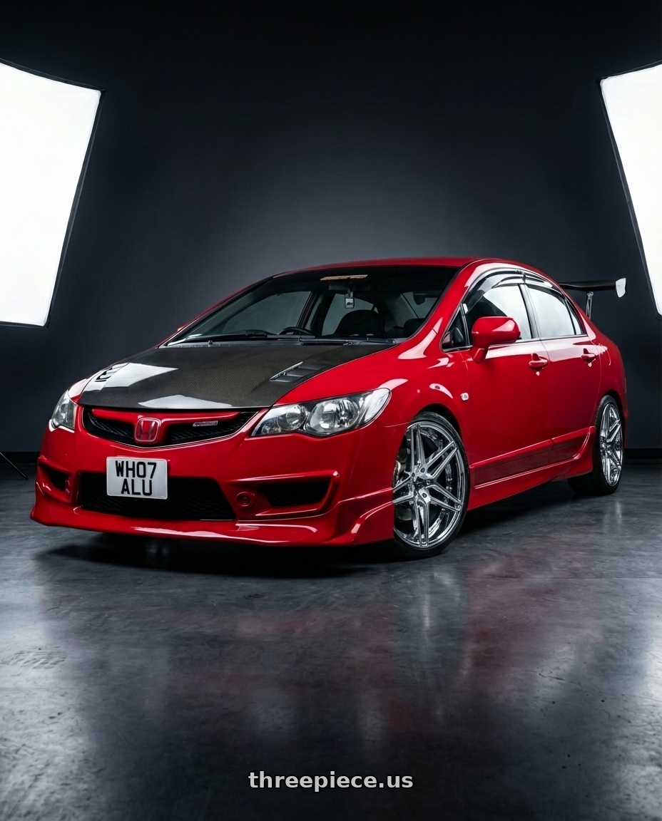 honda civic 2007 with Blade Luxury RT-451 Bendetta 6x135 22x9.5 +25 Chrome wheels