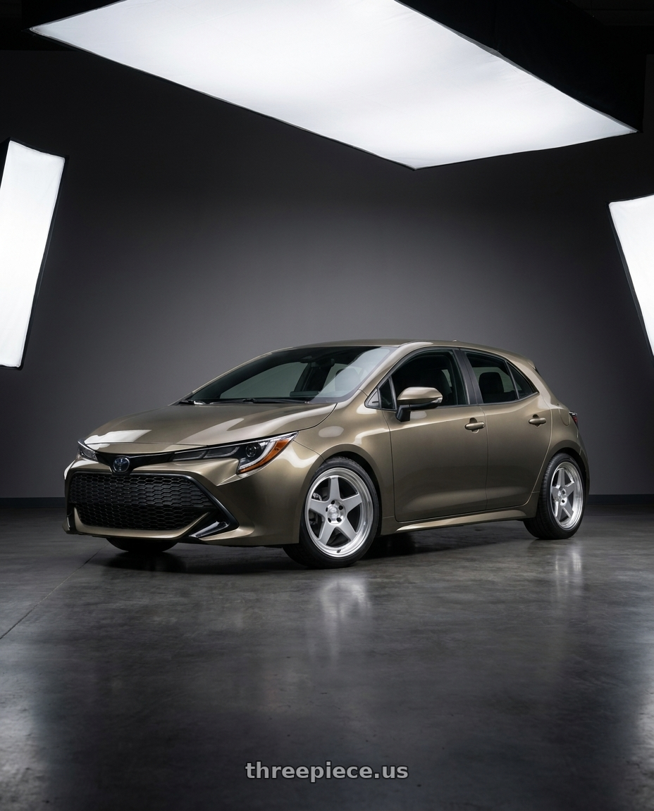 2019 Corolla hatch se oxidize bronze no spoiler with Kansei K12H KNP 5X100 18x9 35 Hyper Silver wheels