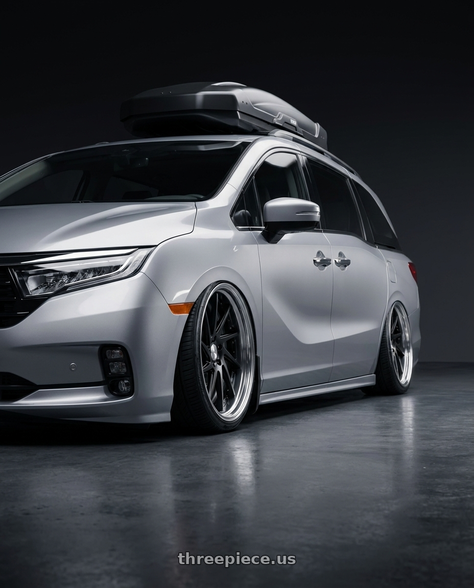 2024 Honda Odyssey with Work Gnosis Cvs 5x120 20x8.5+45 O Disk Matte Black wheels