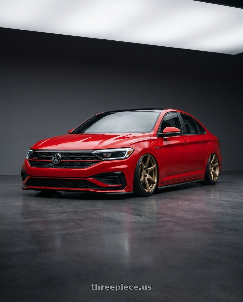 2023 Volkswagen Jetta GLI MK7 with Kansei K11B Tandem 5X112 19x9.5 22 Bronze wheels