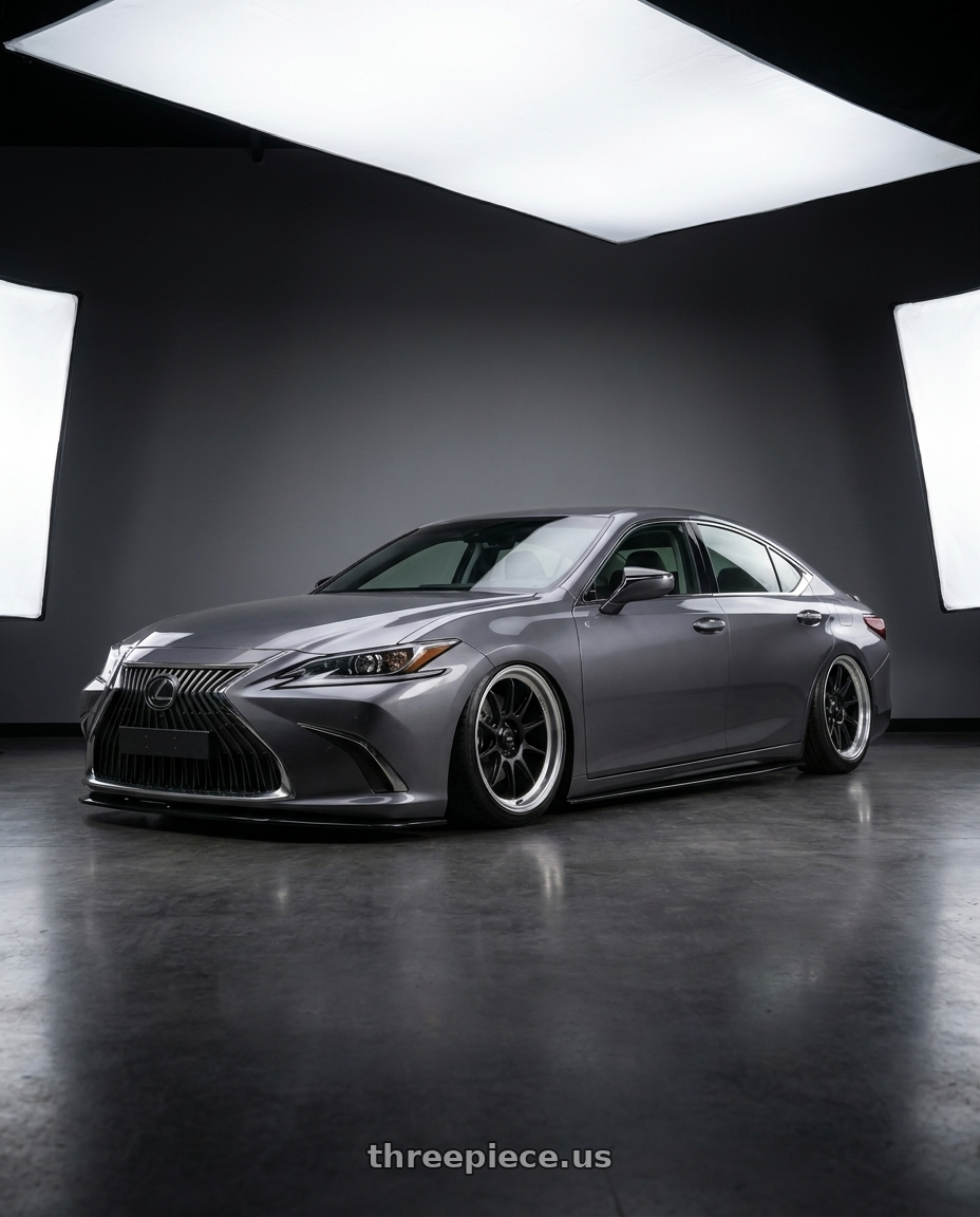 2025 Lexus Es with Konig Countergram 5x114.3 19x9.5+35 Matte Black / Matte Machined Lip wheels
