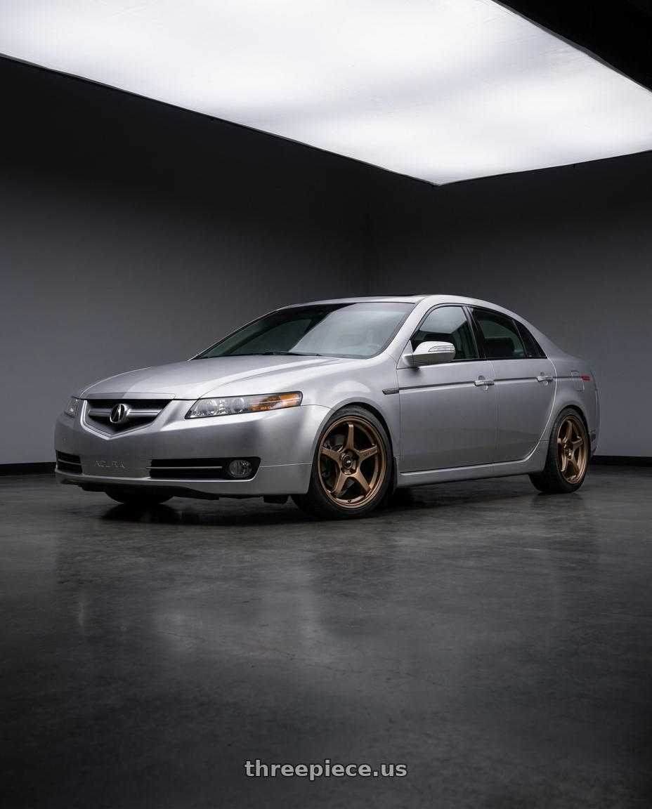 2007 Acura TL with Enkei TS-5 5x114.3 18x9.5+38 Bronze wheels