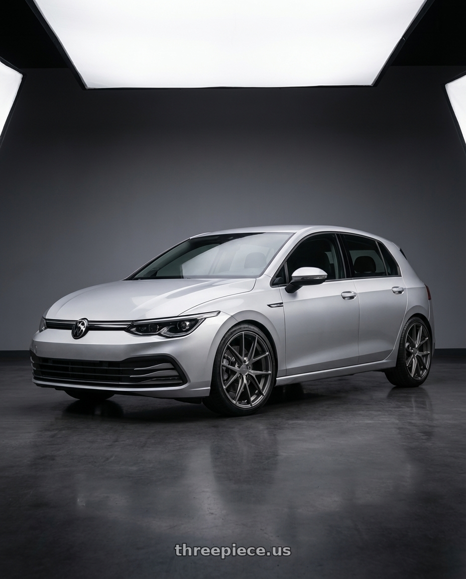 2024 Volkswagen Golf R MK8 with Niche 1PC M116 MISANO 5X112 19X8.5 +42 MATTE GUN METAL wheels