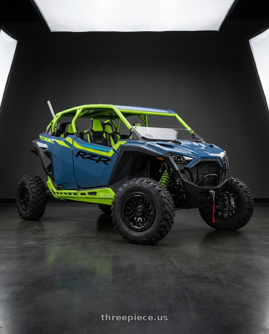 2025 Polaris XP Pro with Fuel UTV FV125 RINCON UTV BEADLOCK 4X156 15X7 +10 BLACKOUT wheels