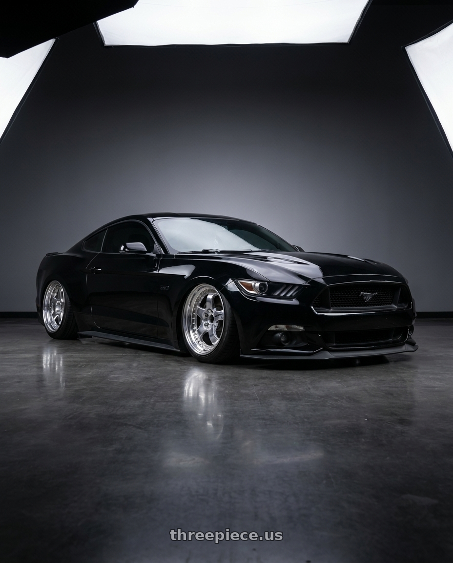 2017 Ford Mustang GT , BLACK with Work Meister S1 3P wheels