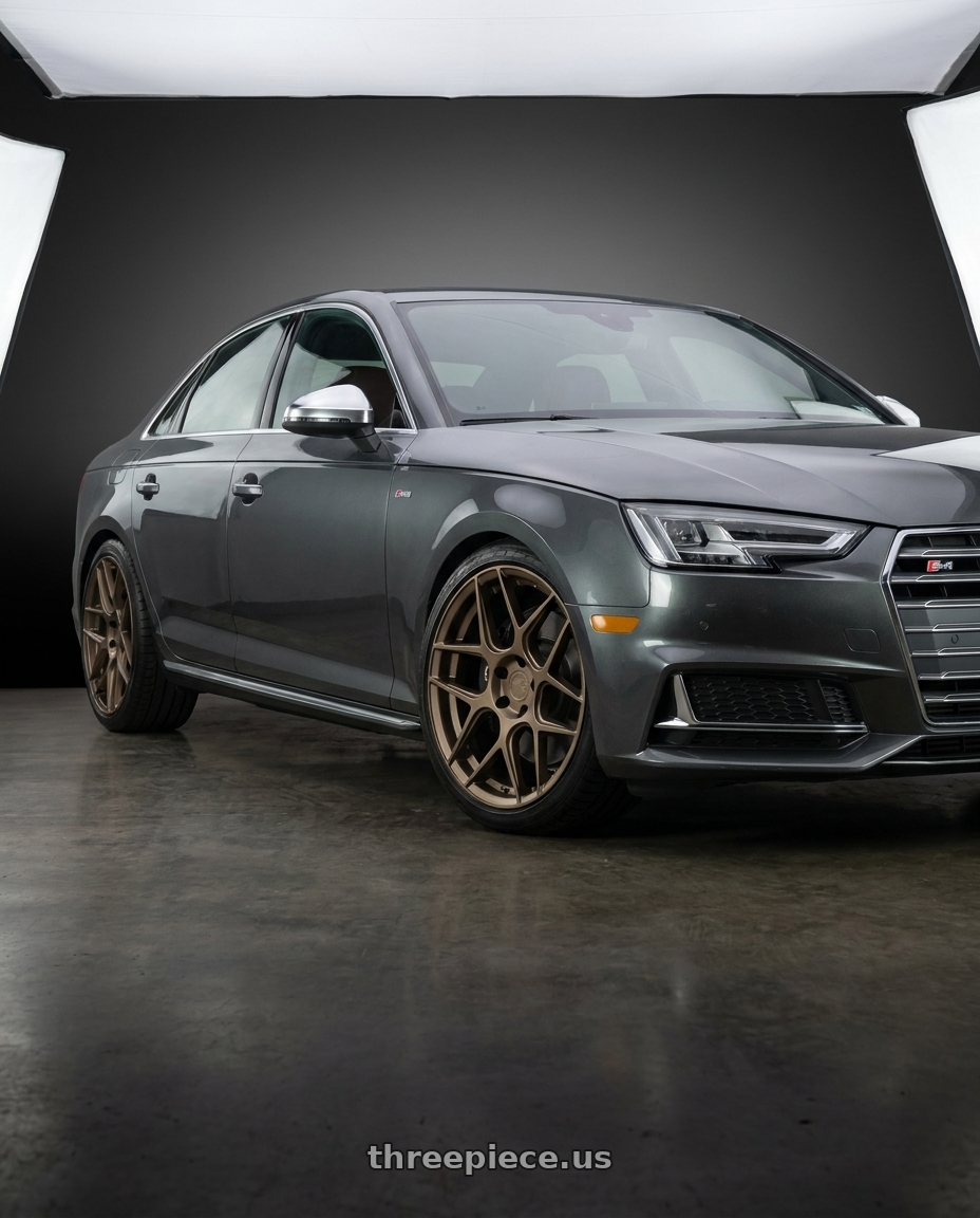 2023 Audi S4 B9 with Aodhan AFF2 5x112 19x9.5+35 Matte Bronze wheels